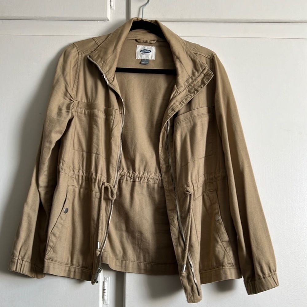 Khaki lightly used jacket from old navy